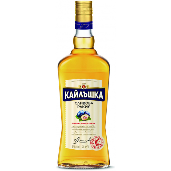 Flasche Kailashka Pflaumen Rakia (Slivova Rakiya), bulgarische Pflaumen Schnaps mit 40 % Alkohol, 700 ml