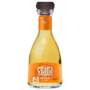 Flasche Khan Krum Stara Kaisieva Rakia, bulgarischer Aprikosen Schnaps alt mit 37,5 % Alkohol, 200 ml