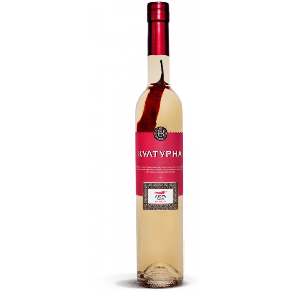 24_1000x1000_fit Flasche Kulturna Luta Ljuta Grozdova Rakia, bulgarischer Trauben Schnaps scharf mit Chili mit 40 % Alkohol, 500 ml