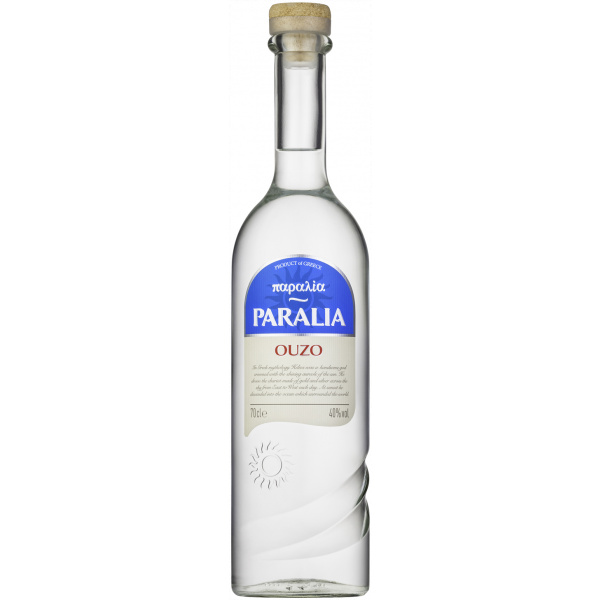 Flasche Ouzo Paralia, griechischer Anisgetränk 40 % Alkohol, 700 ml