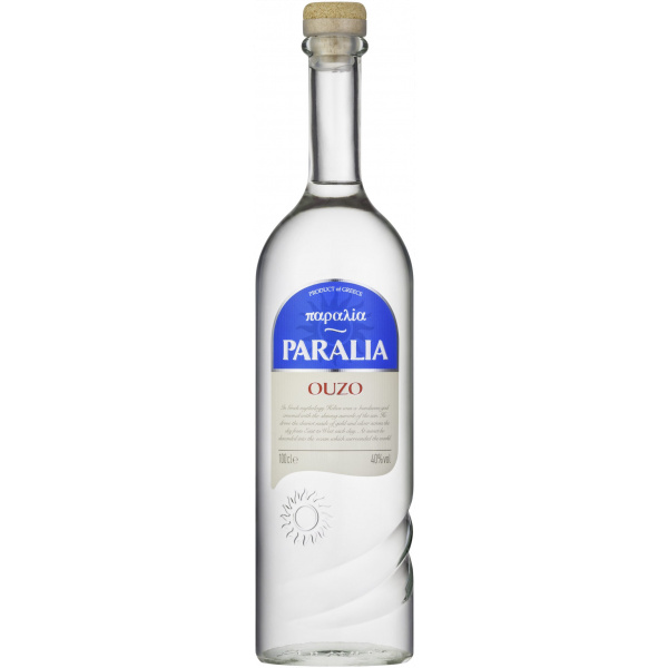 29_Ouzo Paralia 1000 ml-min Flasche Ouzo Paralia, griechischer Anisgetränk 40 % Alkohol, 1000 ml
