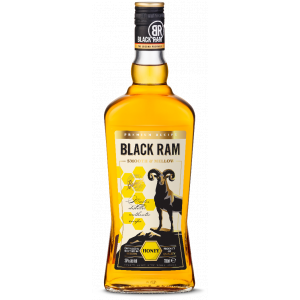 Flasche Black Ram Honey Whisky, bulgarischer Whisky mit Honig Geschmack 35 % Alkohol, 700 ml
