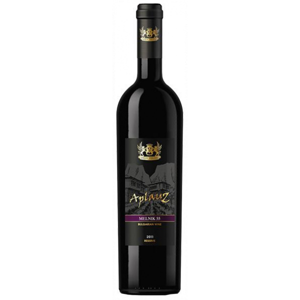 Flasche Aplauz Melnik 55, bulgarischer Rotwein von Villa Melnik