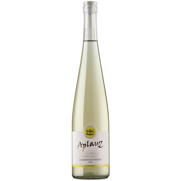 Flasche Aplauz Sandanski Misket, bulgarischer Weißwein von Villa Melnik