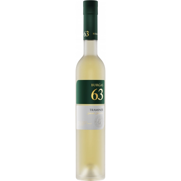 Flasche Burgas 63 Traminer Rakia, bulgarischer Trauben Schnaps Special Selection mit 40 % Alkohol, 500 ml