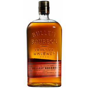 Bulleit Bourbon Frontier Whiskey, 0,7-Liter-Flasche, charakteristisch für würzige Noten und sanfte Vanille – perfekt für Whiskey-Liebhaber.
