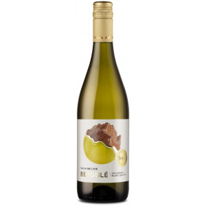 Flasche Bergule Sauvignon Blanc, bulgarischer Weißwein halbtrocken von Villa Melnik