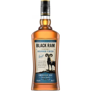 Flasche Black Ram Bourbon Finish, bulgarischer Whisky mit American Oak Cask Finish 3 Jahre aged 40 % Alkohol, 700 ml