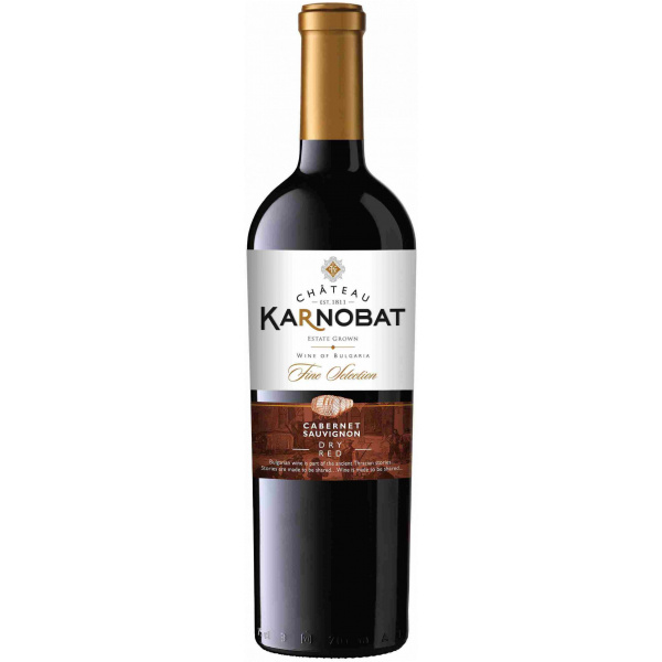 Flasche Chateau Karnobat Cabernet Sauvignon, bulgarischer Rotwein trocken