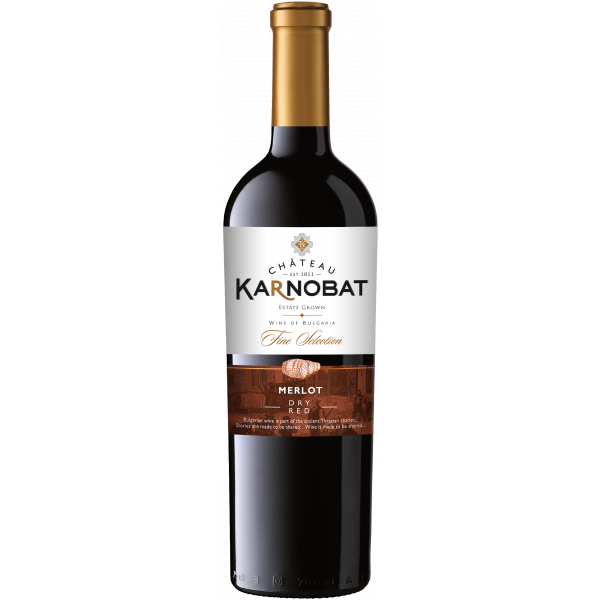 Flasche Chateau Karnobat Merlot, bulgarischer Rotwein trocken