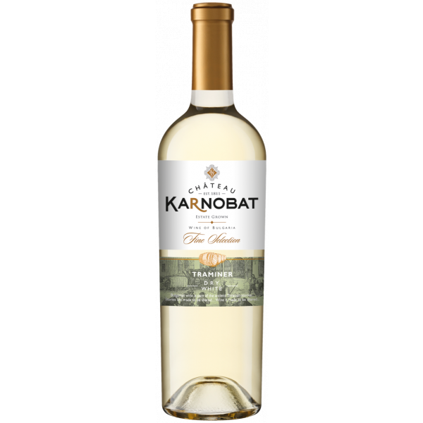 Flasche Chateau Karnobat Traminer, bulgarischer Weißwein trocken