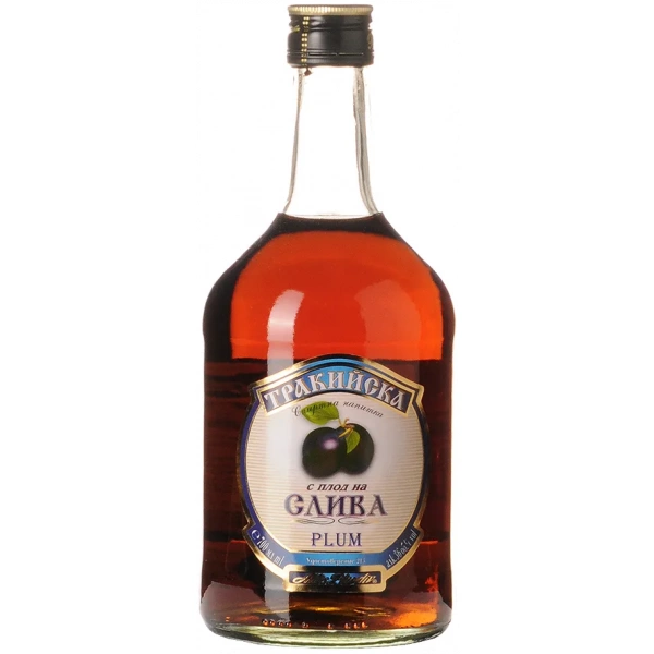 Flasche Trakiiska Slivova, bulgarischer Trakische Pflaume Spirituosengetränk mit 36 % Alkohol, 700 ml