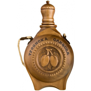 Troyanska 7 Jahre Pflaumen Rakia in Holzflasche 500 ml
