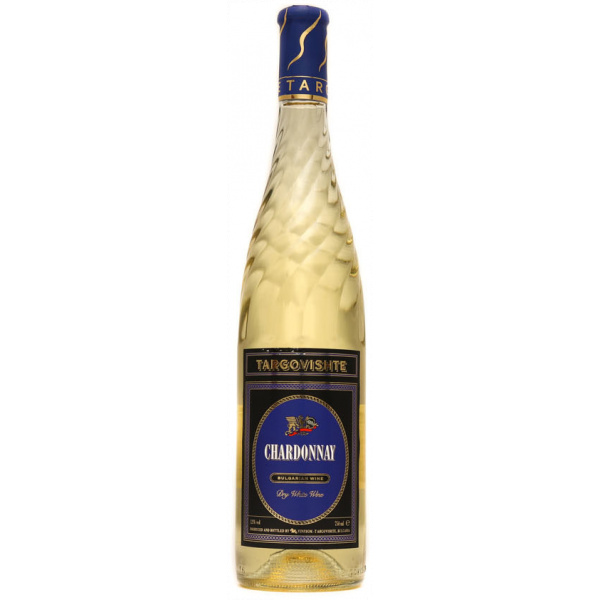 Flasche Targovischte Chardnonnay, bulgarischer Weißwein trocken