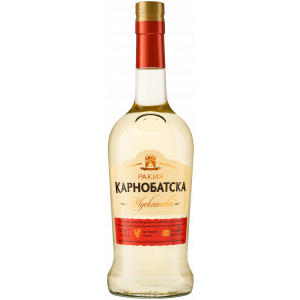 Flasche Karnobatska Muskatova Grozdova Rakiya, bulgarischer Trauben Schnaps Muscat mit 40 % Alkohol, 700 ml