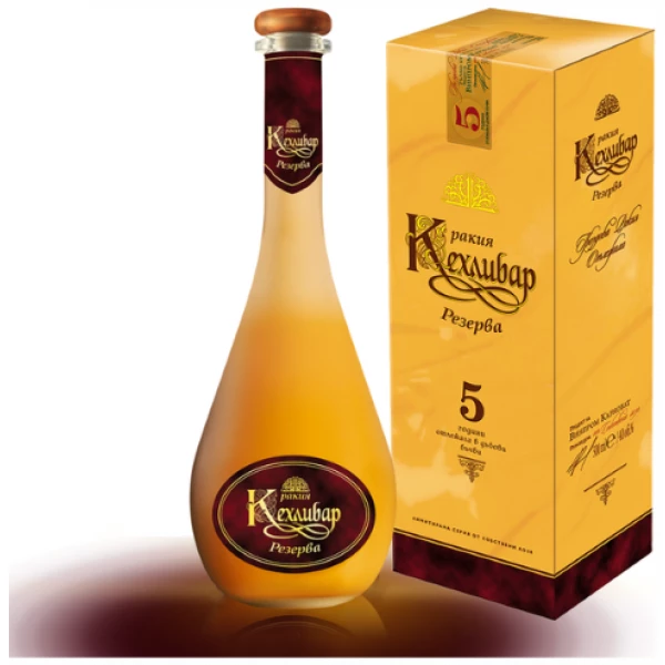 Flasche Kehlibar Reserve Rakiya, bulgarischer Trauben Schnaps 5 Jahre gereift mit 40 % Alkohol, 500 ml
