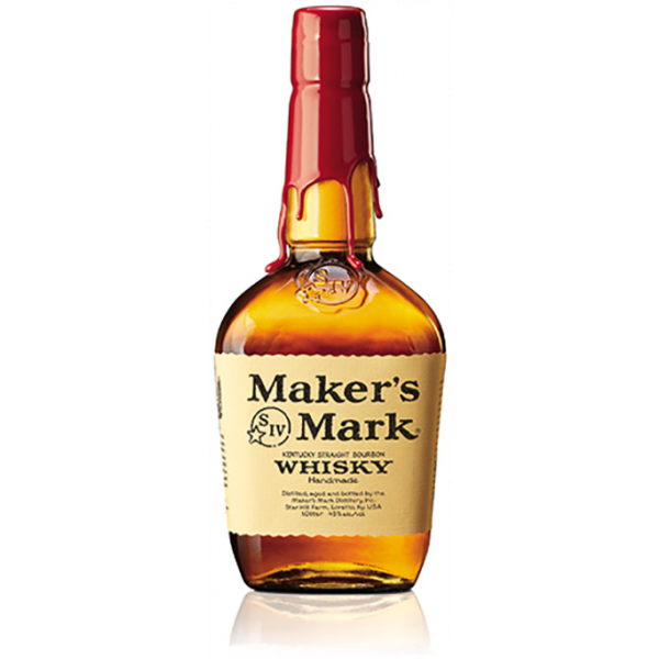 Maker's Mark Kentucky Straight Bourbon Whisky 700 ml Flasche mit rotem Wachsverschluss - Premium handgefertigter Bourbon aus den USA.