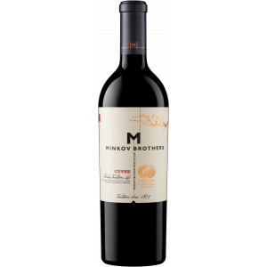 Flasche Minkov Brothers Red Cuvee bulgarischer Cuvee Rotwein aus dem Thrakischen Tal