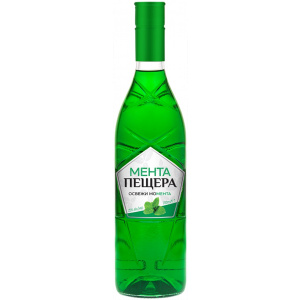 Flasche Menta Peshtera, bulgarischer Minzlikör Pfefferminzlikör 25 % 700 ml