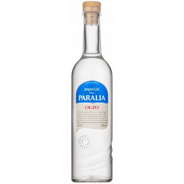 Flasche Ouzo Paralia, griechischer Anisgetränk 40 % Alkohol, 200 ml