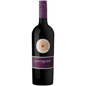 Pentagram Merlot Rotwein aus der Black Sea Gold Weinkellerei in Pomorie – kräftiger und intensiver Rotwein mit elegantem violettem Etikett.