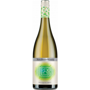 Flasche Pixels Sauvignon Blanc, bulgarischer Weißwein von New Bloom Winery