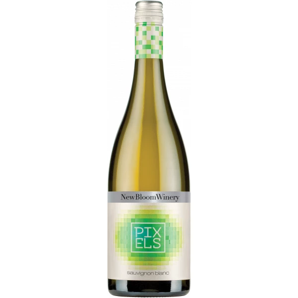 Flasche Pixels Sauvignon Blanc, bulgarischer Weißwein von New Bloom Winery