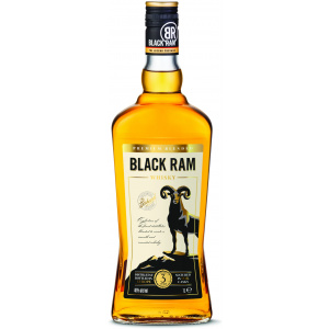 Flasche Black Ram, bulgarischer Whisky Premium Blended 3 Jahre gereift 40 % Alkohol, 1000 ml