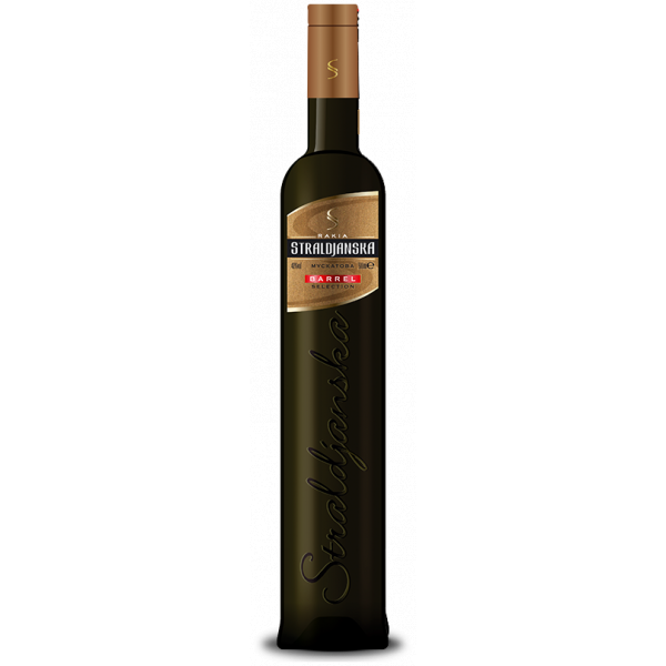 Flasche Straldjanska Barrel Selection Muskat Rakia, bulgarischer speziell selektierter alt Trauben Schnaps mit 40 % Alkohol, 500 ml