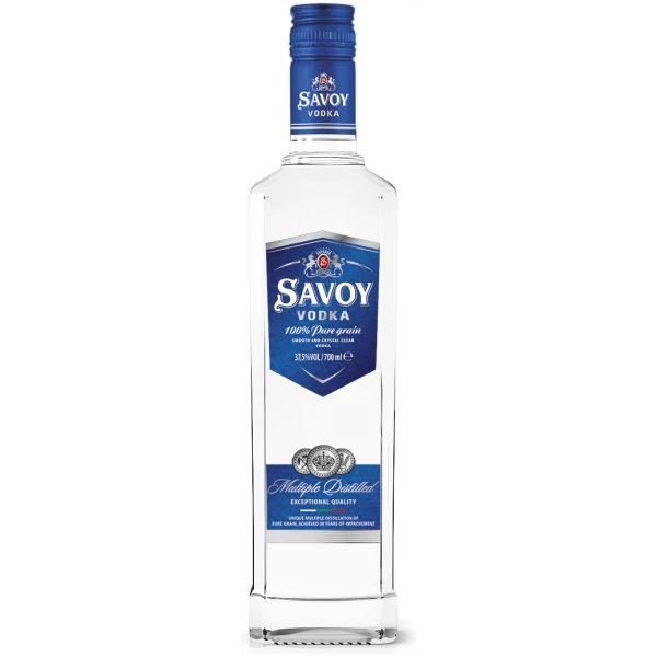 Flasche Vodka Savoy, bulgarischer Wodka 37,5 % Alkohol 700 ml