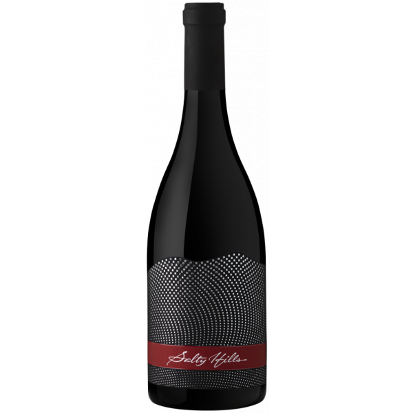 Flasche Salty Hills Cabernet Sauvignon & Merlot & Cabernet Franc & Syrah Rotwein – ein vollmundiger, harmonischer Rotwein mit edlem schwarzem Etikett, perfekt für besondere Anlässe.