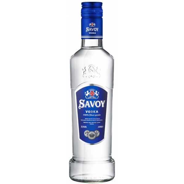 SavoyVodka_200ml-glass Flasche Vodka Savoy, bulgarischer Wodka 37,5 % Alkohol 200 ml Glassflasche