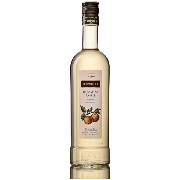 Flasche Troyanska Apfel (Yabulkova) Rakiya, bulgarischer Schnaps aus Apfeldestillat mit 38 % Alkohol, 700 ml