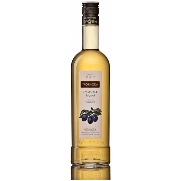 Flasche Troyanska Slivova Rakia, bulgarischer Pflaumen Schnaps mit 38 % Alkohol, 700 ml