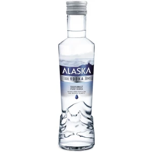Flasche Alasaka Vodka, bulgarischer kristallklarer Wodka mit 37,5% Alkohol, 200 ml