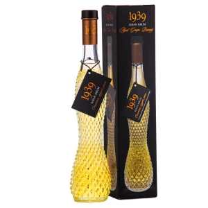 Flasche Geschenkbox Khan Krum 1939 Otlezhala Grozdova Rakia, bulgarischer Trauben Schnaps alt mit 40 % Alkohol, 500 ml in einer Geschenkverpackung