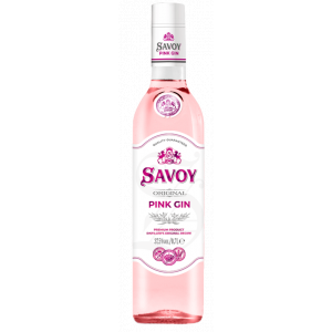 Flasche Savoy Pink Gin, Premium Destillat mit 37,5 % Alkohol, 700 ml