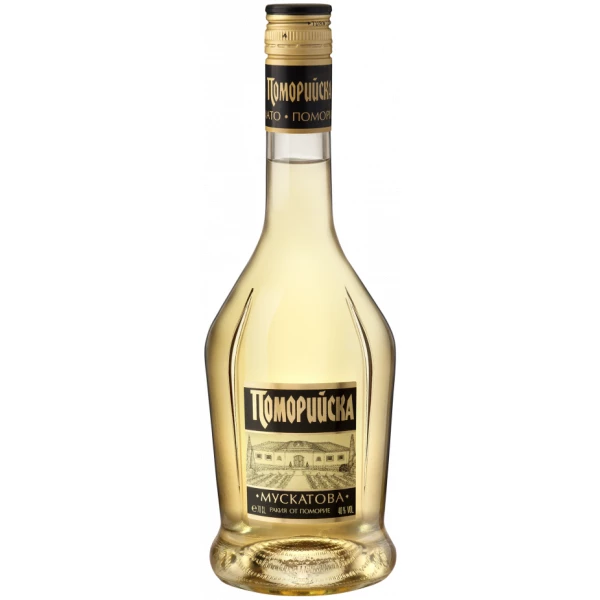 pomoriiska-muskatova-380x1024 Flasche Pomoriiska Muskatova Grozdova Rakia, bulgarischer Muskat Trauben Schnaps mit 40 % Alkohol, 700 ml
