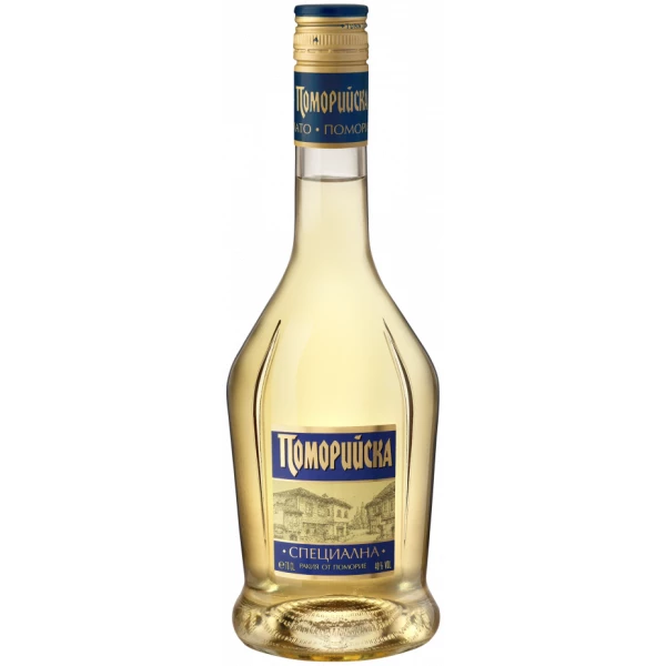 Flasche Pomoriiska Specialna Rakia, bulgarischer Speziell Trauben Schnaps mit 40 % Alkohol, 700 ml