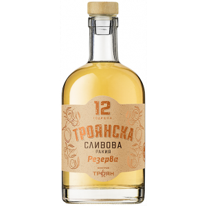 Flasche Troyanska 12 godishna Otlezhala Slivova Rakiya, bulgarischer Pflaumen Schnaps 12 Jahre gereift mit 40 % Alkohol, 700 ml