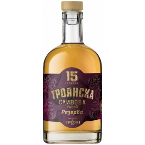 Flasche Troyanska 15 godishna Reserva Slivova Rakiya, bulgarischer Reserve Pflaumen Schnaps 15 Jahre gereift mit 40 % Alkohol, 700 ml