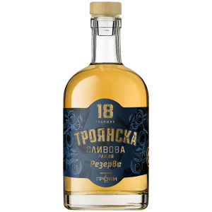 Flasche Troyanska 18 godishna Reserva Slivova Rakiya, bulgarischer Reserve Pflaumen Schnaps 18 Jahre gereift mit 40 % Alkohol, 700 ml