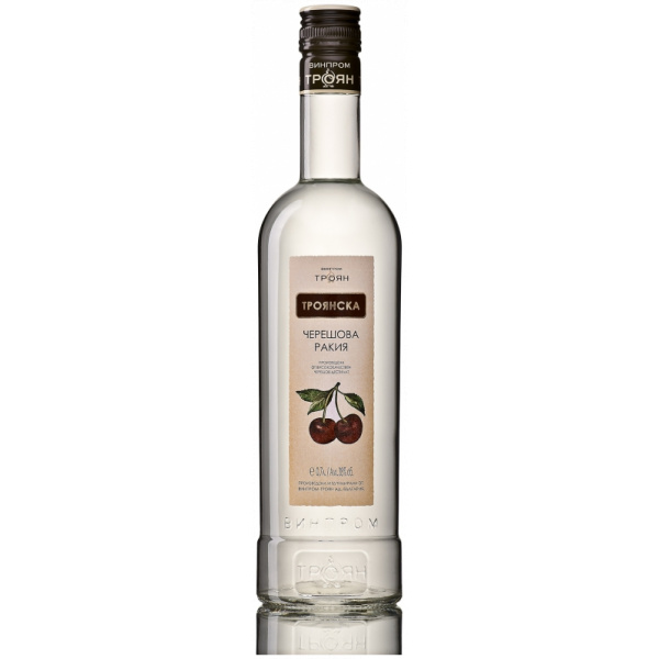 Flasche Troyanska Kirschen (Chereshova) Rakiya, bulgarischer Schnaps aus BKirschendestillat mit 38 % Alkohol, 700 ml