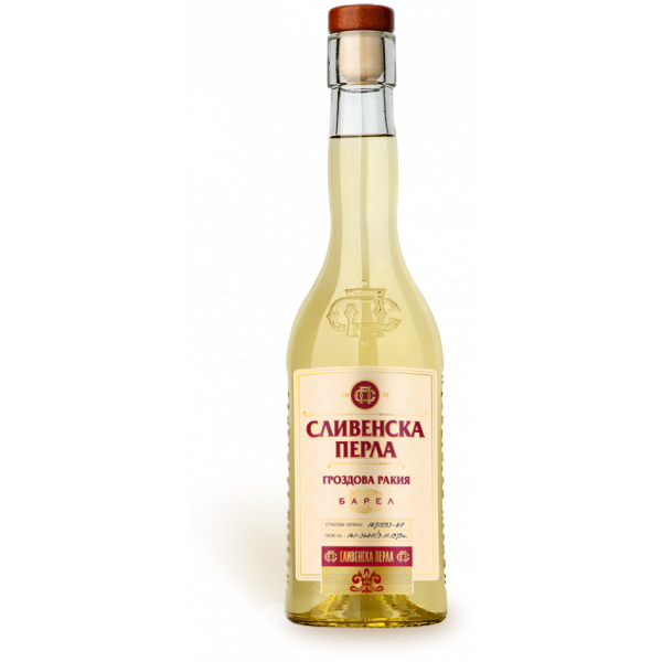 Flasche Slivenska Perla Barrel Trauben Rakiya, bulgarischer Trauben alt Schnaps mit 40 % Alkohol, 500 ml
