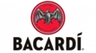 Bacardi Logo mit rotem Fledermaus-Symbol, ikonische Marke für Rum-Liebhaber weltweit.