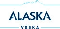 Alaska Vodka Logo mit einem stilisierten Bergmotiv, das die Reinheit und Qualität des Premium-Vodkas symbolisiert